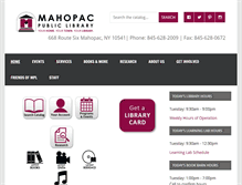 Tablet Screenshot of mahopaclibrary.org